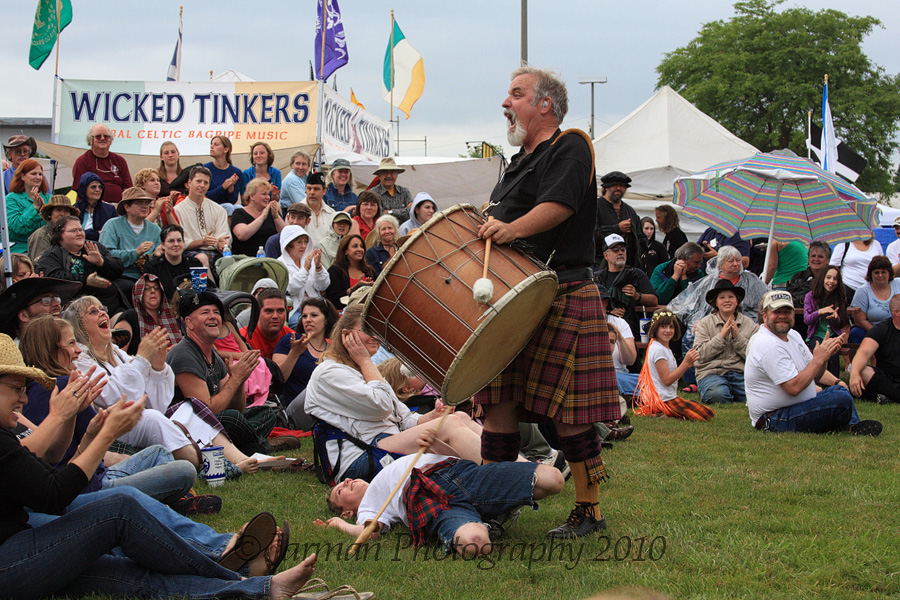 Wicked Tinkers Drummer in Audience